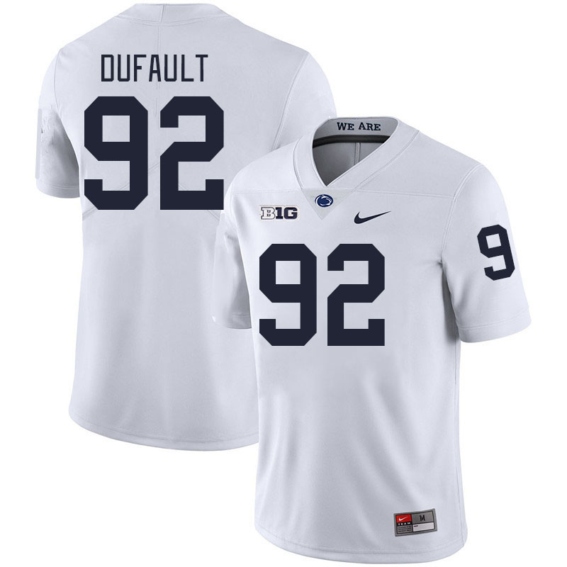 Men #92 Andrew Dufault Penn State Nittany Lions College Football Jerseys Stitched-White